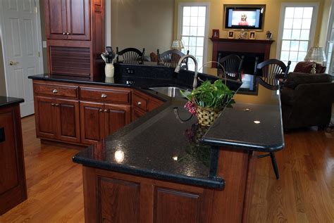 Black Granite Countertops With Cherry Cabinets Madison