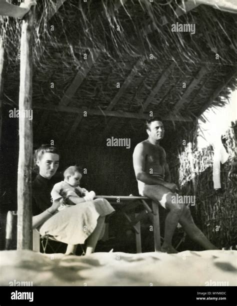 Italian Actor Raf Vallone With His Wife Elena Varzi And Son Italy