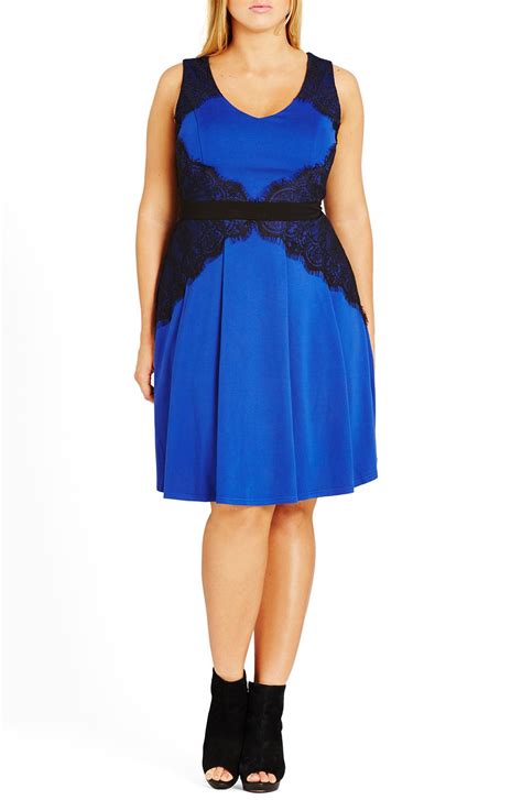 City Chic Lace Corset Fit And Flare Dress Plus Size Nordstrom