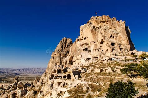 Uchisar Castle In Cappadocia Anatolia Turkey Stock Image Image Of