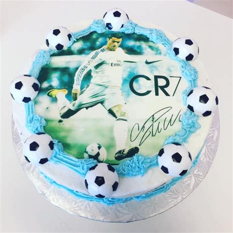 Cristiano Ronaldo Cr7 Edible Imaged Cake Ronaldo Birthday Soccer