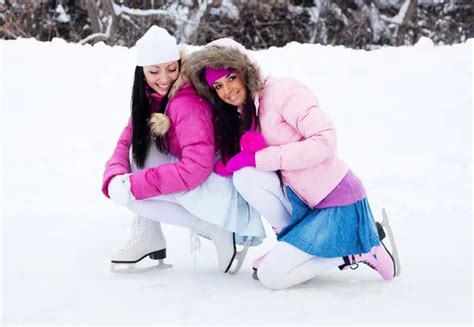 Two Girls Ice Skating Stock Photo By ©lanakhvorostova 1809265