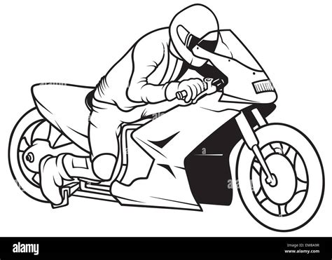 Motorcycle Racing Illustration Stock Vector Images Alamy