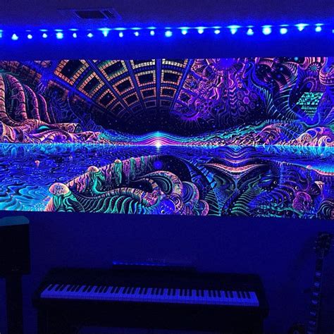 Led zepplin 23*35 vintage stairway to heaven poster 23*35 felt black light. Blacklight active Backdrop planet Landscape Wall hanging ...