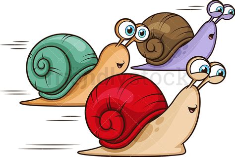 Snail Race Cartoon Vector Clipart Friendlystock