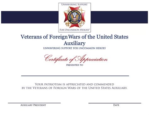 Vfw Certificates Fill Online Printable Fillable Blank