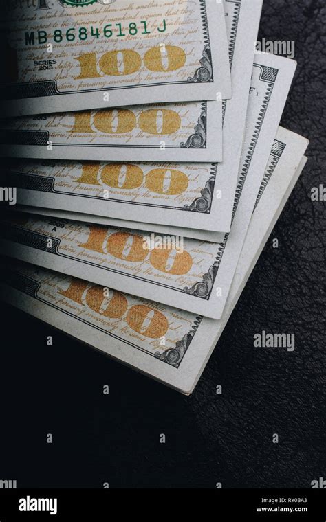 Amerikanische Dollar Cash Geld Hundert Dollar Banknoten