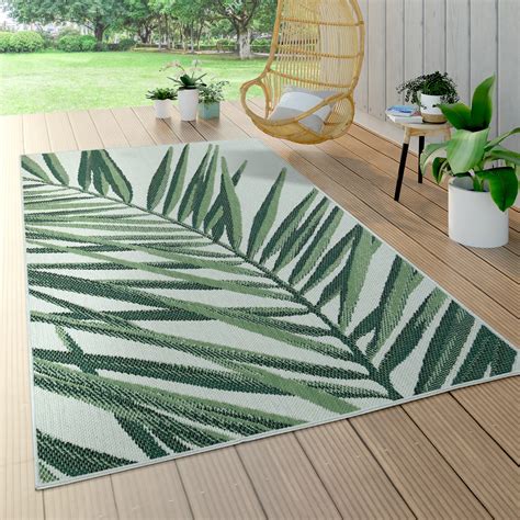 160 x 230 cm, 200 x 300 cm. In- & Outdoor Teppich Grün Beige Muster | teppich.de