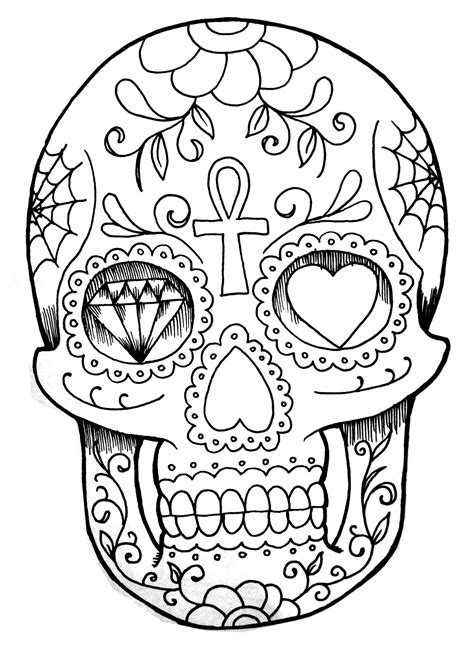 El Dia De Los Muertos Skull Hand Drawing El Dia De Los Muertos Adult
