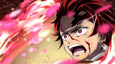 Cool edits for the ones who need an wallpaper or an profile pic i can do an animation to request <33. Demon Slayer Angry Tanjiro Kamado With Background Of Pink 4K 5K HD Anime Wallpapers | HD ...