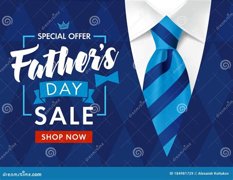 Father S Day Special Offer Sale Banner Stock Vector Illustration Of