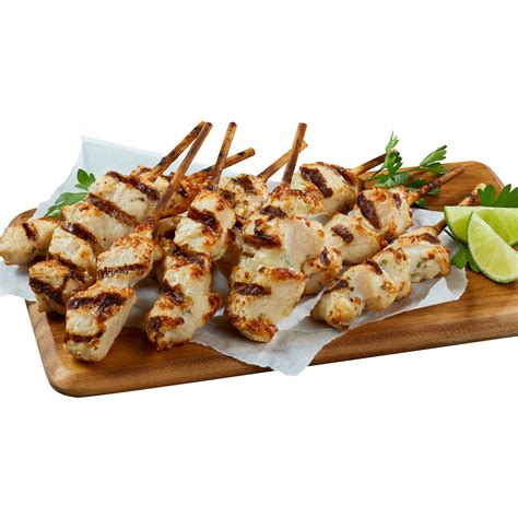 Cooked Seasoned Chicken Breast Skewers Expresco Factory Outlet