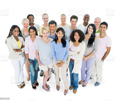 Group Of Cheerful Multi Ethnic Diverse People Stock Photo ...