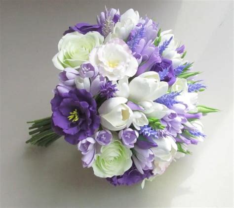 freesia eustoma tulip rose lavender bridal bouquet lilac pale lavender white wedding