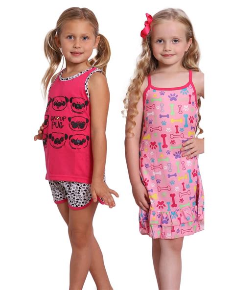 Komar Kids Komar Kids Girls Pajama 3 Piece Sleepwear Nightgown Set
