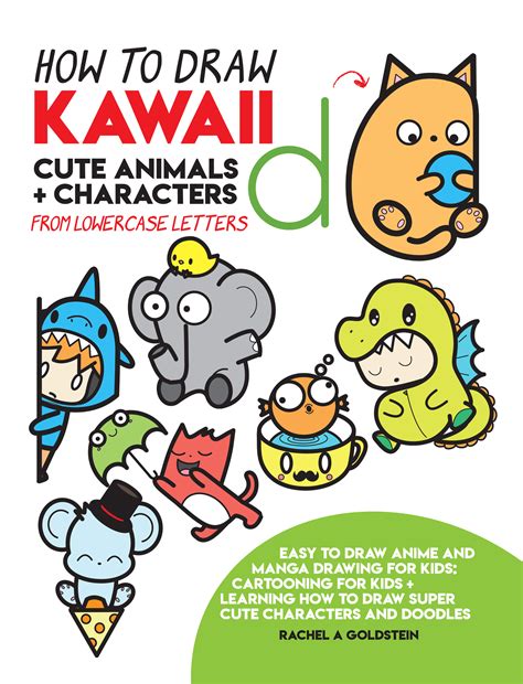 How to draw cute animals. Drawing Kawaii Cute Animals, Characters from Lowercase Letters 4 - How to Draw Step by Step ...