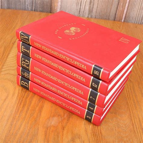 New Standard Encyclopedia Red Covers 5 Volumes 3471718 | Etsy