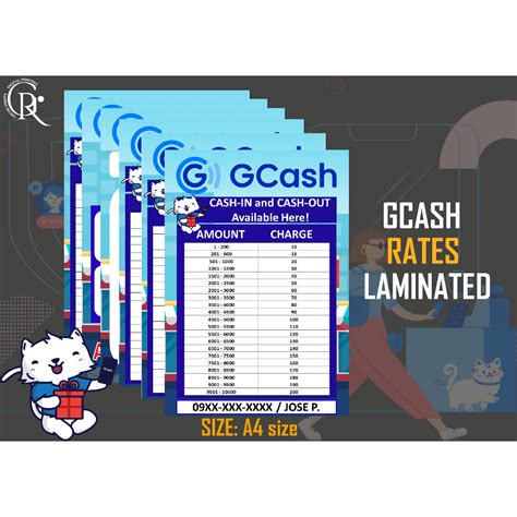 Gcash Rates Laminated Signage A4 Size Shopee Philippines