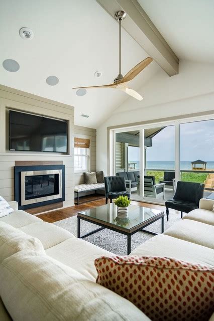 Nags Head Luxury Oceanfront Coastal Harmony Coastal Living Room