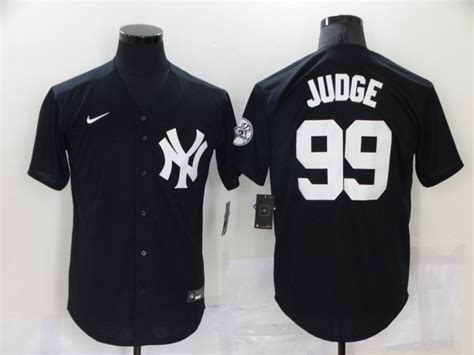 Mens New York Yankees 99 Aaron Judge Black Stitched Mlb Nike Cool