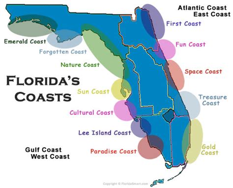 Map Of Florida Beaches On The Atlantic