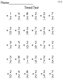 0-9 Addition Timed Tests by Original Educator | Teachers Pay Teachers