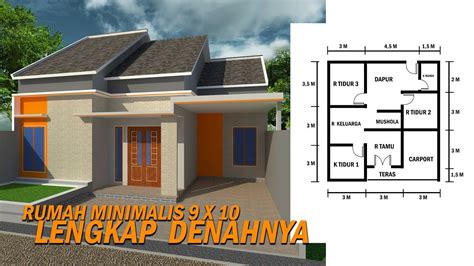 Desain rumah minimalis 3 kamar ukuran 7×9 meter. DESAIN RUMAH MINIMALIS - UKURAN 9 X 10 LENGKAP DENGAN ...