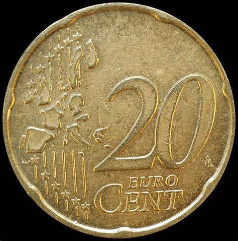 Italy 2002 20 Euro Cent Vf Coin Album Portal