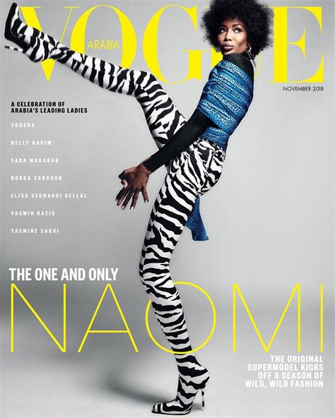 vogue arabie 2018 11 naomi campbell vogue magazine covers fashion magazine cover fashion