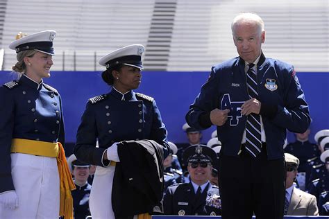 Vice President Joe Biden Receives An Athletic Jacket From The Us Air