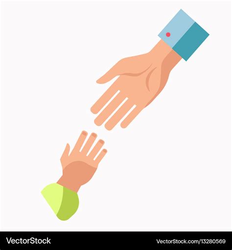 Charity Symbol Of Helping Hand Icon Royalty Free Vector