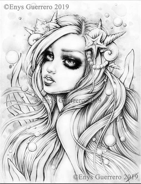 Pin By Pat Kinser On Coloring Pages Mermaid Coloring Pages Steampunk