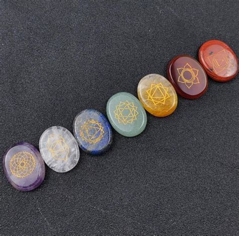 Natural 7 Chakra Stones Set Seven Chakra Tumbled Etsy