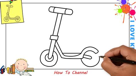 How To Draw A Scooter For Kids Goo Gl Urrdiq How To Draw Scooter