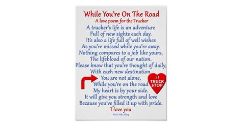 Truckers Love Poem Poster Zazzle