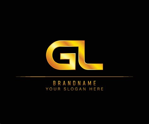 Gl Letter Gold Logo Template Initial Letter Luxury Logo Template