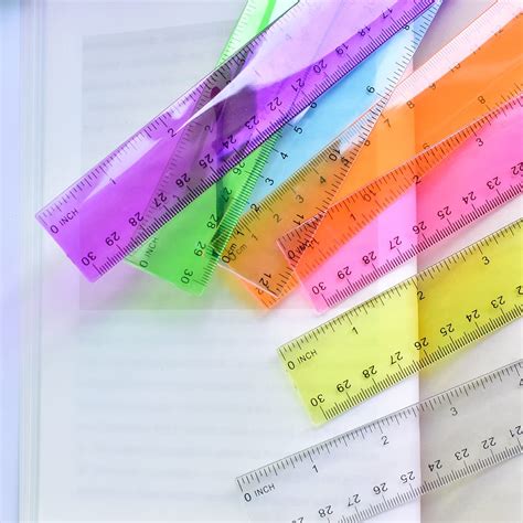 Mua Color Transparent Ruler Plastic Rulers Ruler 12 Inch Kids Ruler