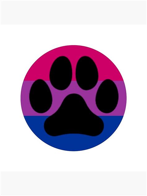 Bisexual Furry Paw Pride Pin For Sale By Furrtopia Redbubble
