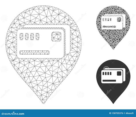 Tickets Map Marker Vector Mesh Network Model And Triangle Mosaic Icon