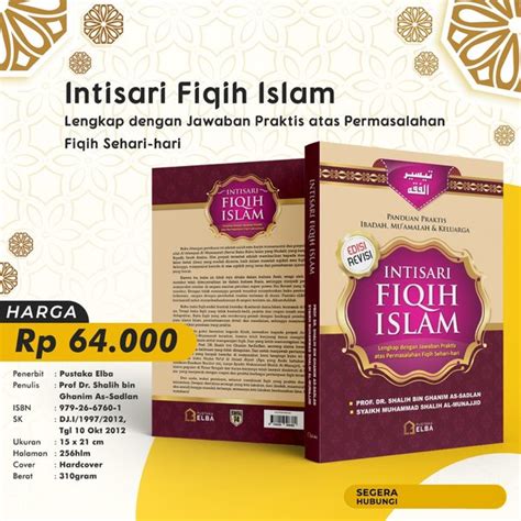 Buku Intisari Fiqih Islam Panduan Praktis Ibadah Muamalah Keluarga