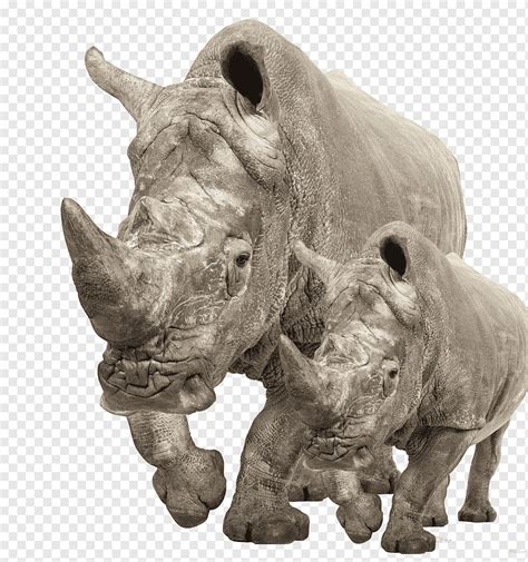 Cartel De Rinoceronte Blanco Caballete Lindo Rinoceronte Y Su Xiaoxi