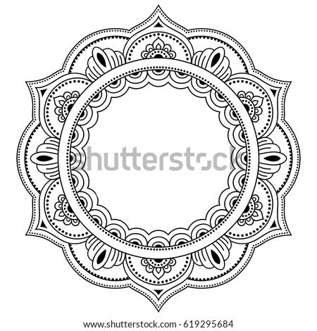These last few weeks, you may have seen that i have shared a gorgeous set of free adult coloring pages with you. Henna Tatoo Mandala Mehndi Style Decorative Stock Vector ...