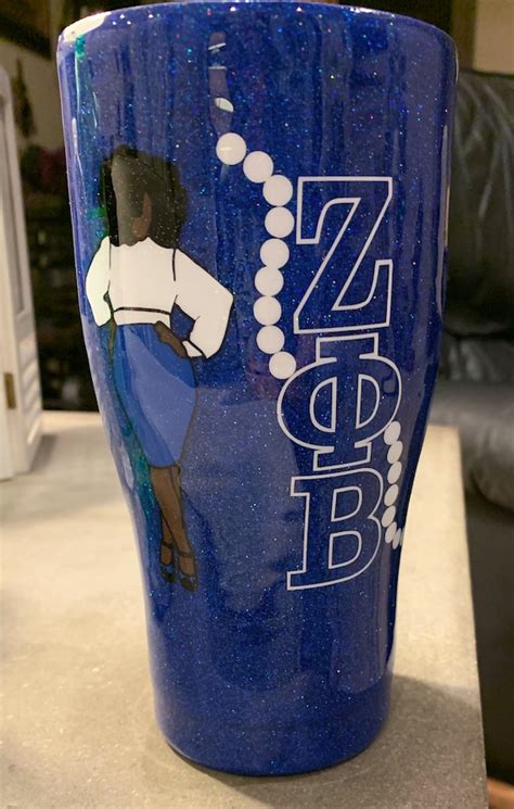 Zeta Phi Beta Stainless Steel Tumbler Etsy