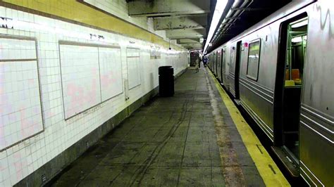 Photo by david pirmann, august 2000. IND Subway: Manhattan Bound R46 (C) train at Nostrand Ave ...