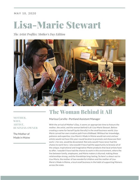 Artist Profiles Mothers Day Edition Lisa Marie Stewart Lisa Marie