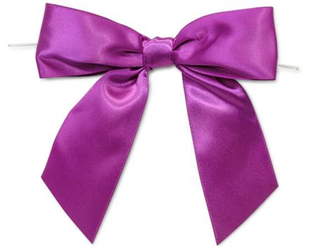 5 Purple Pre Tied Satin Gift Bows With Twist Ties 12 Pack Nashville