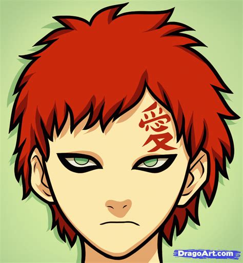 Learn How To Draw Gaara Easy Naruto Characters Anime Draw Japanese Anime Draw Manga Free