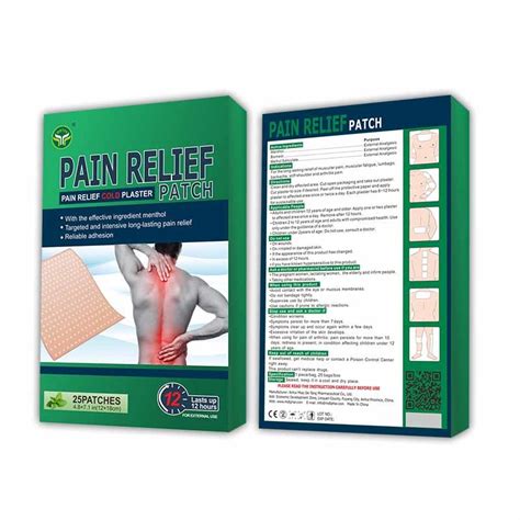 Medical Menthol Pain Relief Plaster For Neck Muscle Bone Back Knee