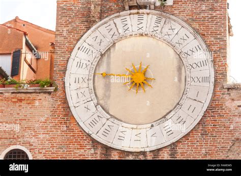Old Clock Of The Church Of San Giacomo Di Rialto In San Polo District