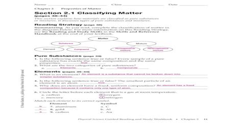 Chapter 2 Properties Of Matter Section 21 Classifying Pearson